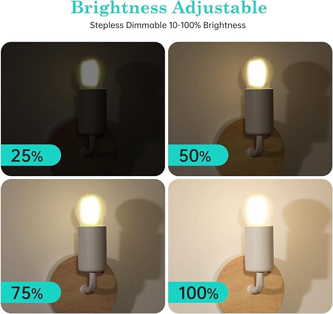 AMDTU Vintage Edison LED Bulb 60W E26 Standard Base 4000K bright White Dimmable G45 Globe 60 watt Round Neutral White Glow Lightbulb Provides a Bright Ambiance Ideal for Room