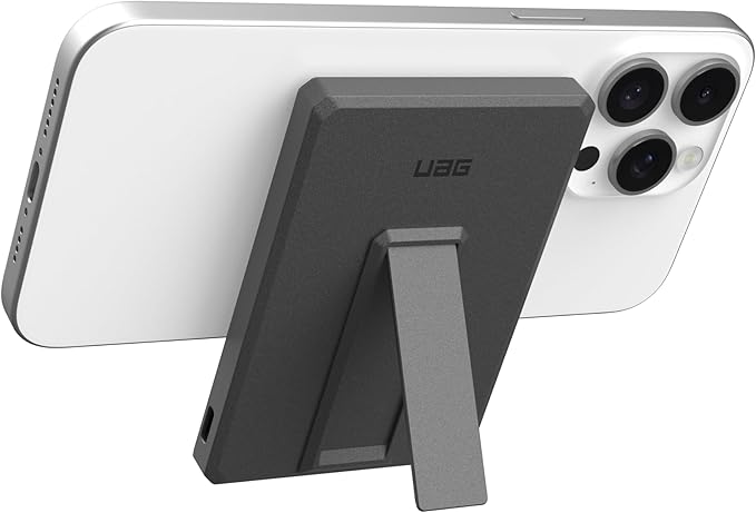 URBAN ARMOR GEAR UAG 5000mAh Power Bank SRGE 20W USB-C Slim Magnetic Wireless Portable Charger Fast Charging Battery Pack w/Kickstand Compatible with iPhone 16, Samsung Galaxy S25, Black/Grey