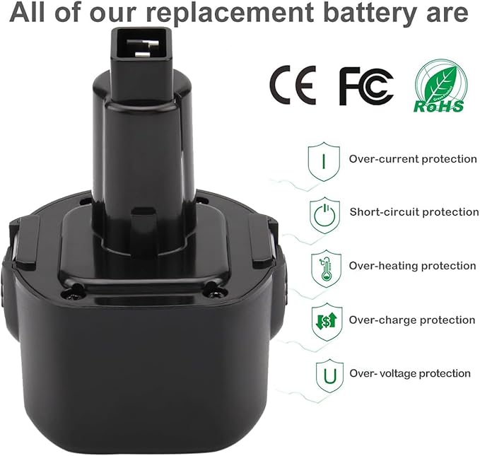 3.5Ah 9.6V Ni-MH Battery for Dewalt DW9062 DW9061 DE9036 DE9061 DE9062 DW9614 DW050 DW902 DW926 DW926K-2 DW952 DW955 DW967K DC750KA DW955K-2 DW050K
