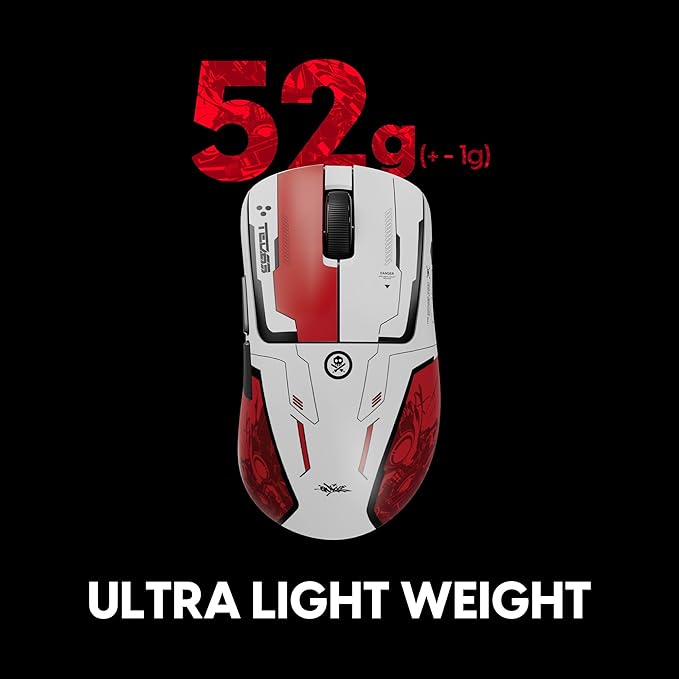 Pulsar x Quiccs Limited Edition - Xlite v4 Wireless Gaming Mouse, Ultra Lightweight 1.9 oz (54g), Ergonomic, Optical Switch, 32000 DPI, 750 IPS, XS-1 Sensor, 8k Compatible (Mini)