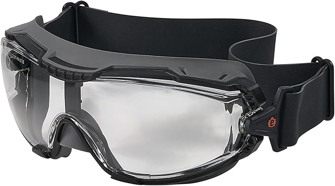 Ergodyne Skullerz Arkyn Protective Dust Safety Goggle, Non-Vented, Anti Fog, Scratch Resistant, Adjustable Neoprene Strap