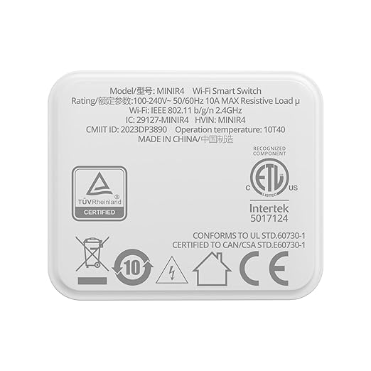 SONOFF MINIR4 10A Smart WiFi Extreme Wireless Light Switch,Universal DIY Module for Smart Home Automation Solution, Compatible with Alexa & Google Home, No Hub Required,4 Pack