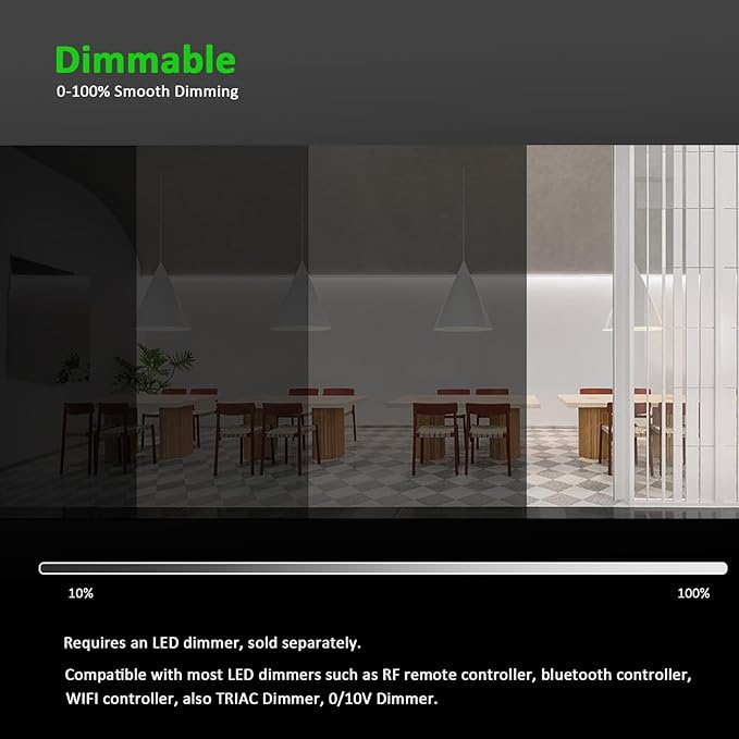 JOYLIT 24V COB LED Strip Lights 16.4ft 6000K Cool White IP65 Waterproof 9000LM Ultra Bright CRI 95+, UL Listed Premium 90W 480LEDs/M Dotless Adhesive Tape Light for Commercial, Home Task Lighting