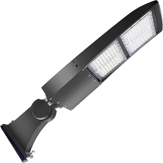 480V 300W LED Parking Lot Lights, 42000LM LED Shoebox Street Light Flood Light (1000W MH/HPS Equiv.), 5000K Dimmable Commercial Area Lighting with 20KV Surge Protection, IP65 277-480V UL&DLC Listed