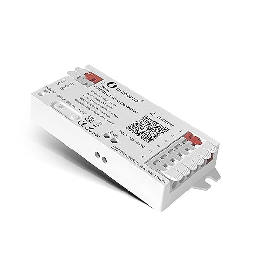 Matter RGBCCT LED Controller 20A Current Max for PWM Analog LED Strip Light APP Voice Control RGBW RGB Dimmable Work with Homekit Google Amazon Echo Alexa (Matter Hub Required)