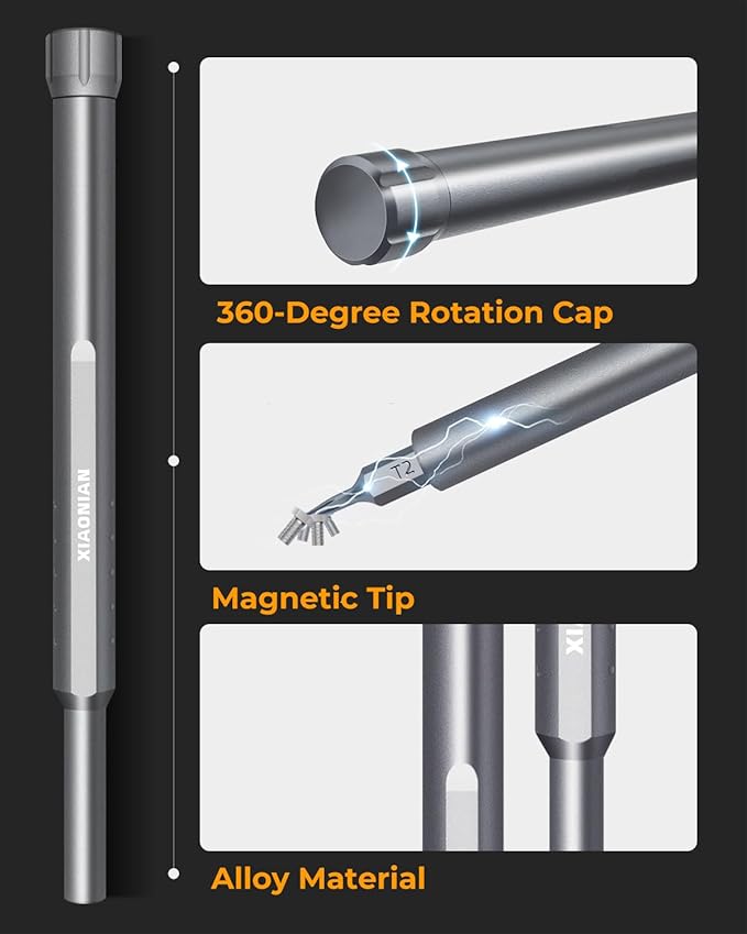 71 in 1 Small Precision Screwdriver Set,XIAONIAN Mini Multi-Bits Screwdriver Set,Micro Repair Tool Kit with Metal Case,360°Spin,for Phone,Eyeglasses,Watch,Macbook,PC,Jewelry,Ring Doorbell,PS5,PS4,Toys