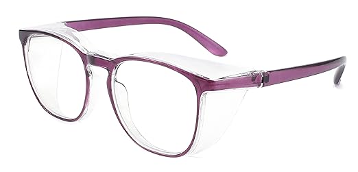 Alsenor Safety Glasses Anti Fog Goggles Protective Eyewear Blue Light Blocking Anti Dust UV Protection Glasses For Men Women (New-Purple)