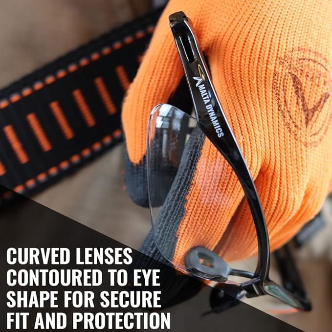 Malta Dynamics APEX Safety Glasses – Construction Safety Glasses for Men and Women with Anti Scratch and Anti Fog Protection, ISEA & ANSI Z87 Compliant (Indoor/Outdoor, 36 Pairs)