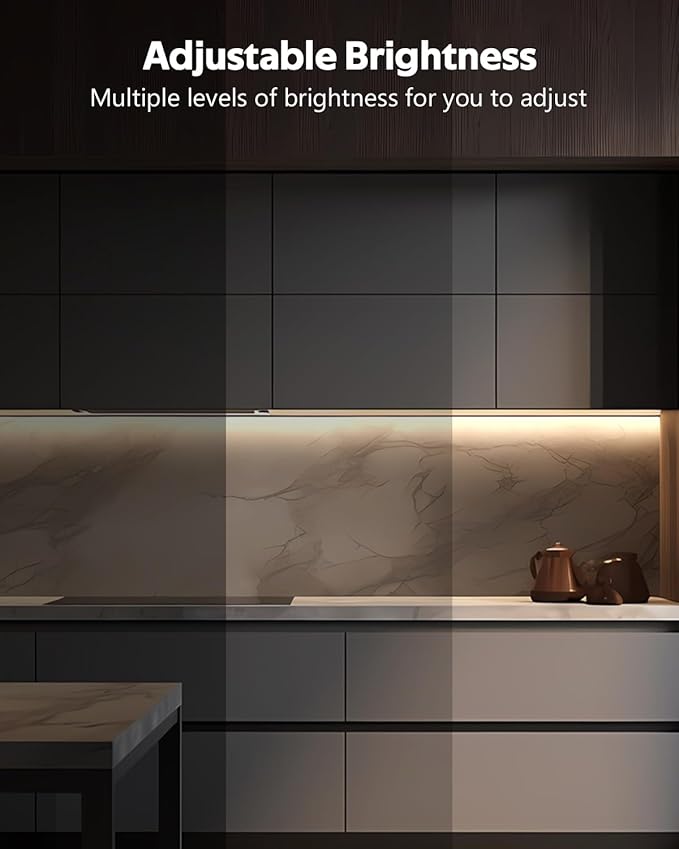 COB LED Strip Light 5V USB Powered 3.3FT/1M Dimmable LED Tape Light Warm White 3000K with Dimmer 320LEDs/M Flexible LED Rope Light Waterproof IP67 for Bedroom Cabinet DIY Indoor Decoration