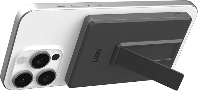 URBAN ARMOR GEAR UAG 5000mAh Power Bank SRGE 20W USB-C Slim Magnetic Wireless Portable Charger Fast Charging Battery Pack w/Kickstand Compatible with iPhone 16, Samsung Galaxy S25, Black/Grey