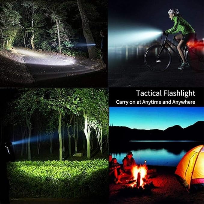 WINDFIRE Flashlights High Lumens Rechargeable, Super Bright LED Flashlight, Powerful Tactical Flashlights, Brightest Waterproof Zoomable Handheld Flash Light High Powered for Camping Emergencies