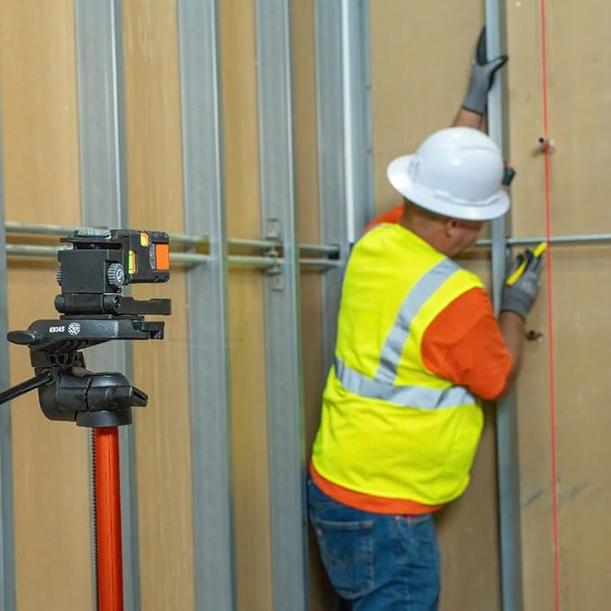 Klein Tools 93PTL Magnetic Pocket Laser Level, Bright Red Leveling and Alignment Tool, 3 Bubble Vials, 360-Degree Wall Attachment, Picture Hanging