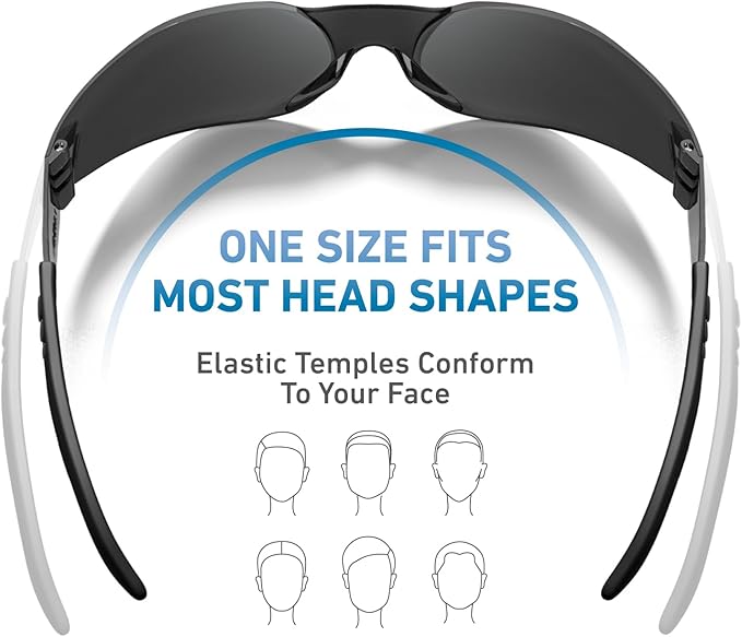 Safety Glasses ANSI Z87.1 Certified - Scratch-Resistant Protective Eyewear for Men & Women, Ideal for Construction & Shooting