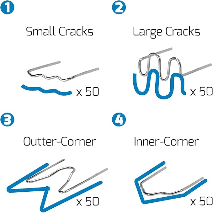 WEP 960-V Plastic Welder Kit 110V with LED Lights with 200 Hot Staples and Pliers for Car Bumper Plastic Welding, Plastic Gas Tank Repair, a Great Automotive Tools for Mechanics