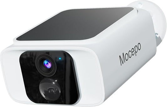 Solar Camera Outdoor Wireless 4MP -2.4G&5G WiFi Security Camera with Integrated Solar Panel, Color Night Vision, Compatible with Alexa
