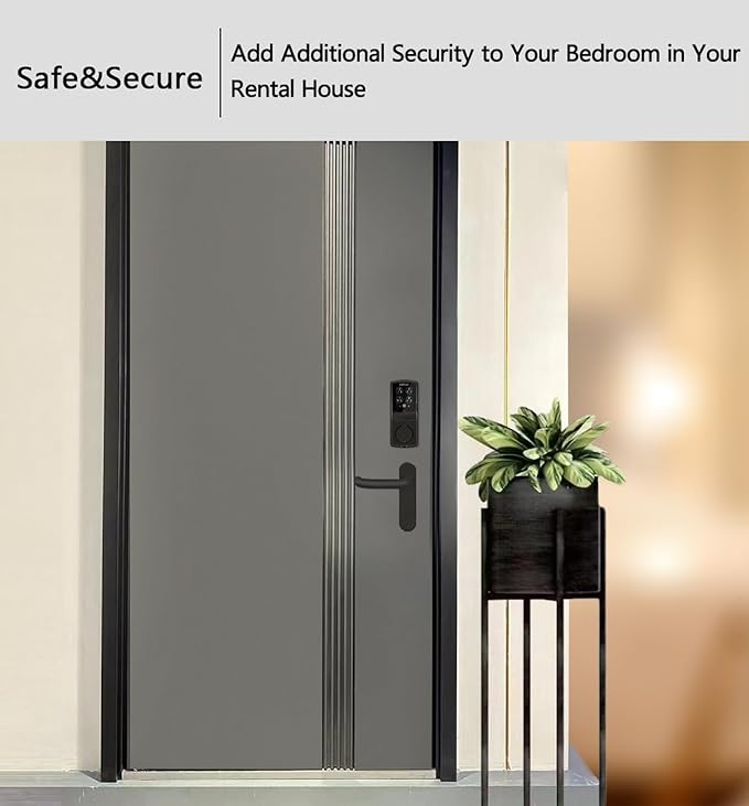 Lockly Secure Plus, RFID Card Smart Lock, Keyless Entry Door Lock, Smart Locks for Front Door, PIN Genie® Keypad, 3D Biometric Fingerprint Sensor, Auto Lock Smart Door Lock