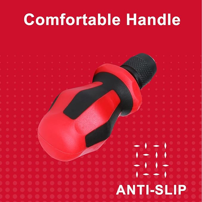 Magnetic 2PC Mini Changeable Head Manual Screwdriver Holder, Quick Change&Release 1/4” Hex Bit Extension Holder