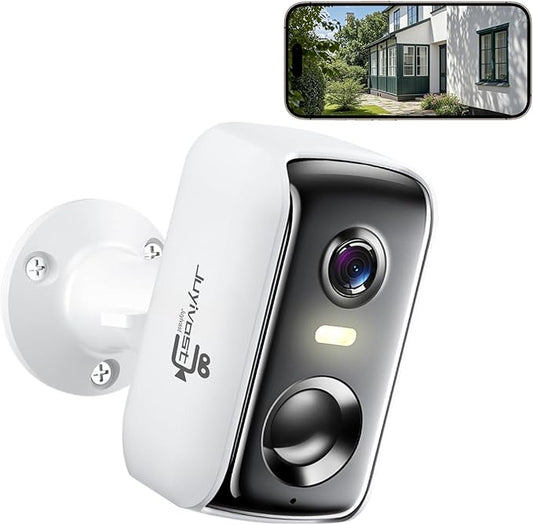 Security Cameras Wireless Outdoor,WiFi Cameras for Home Security,Battery Powered Cam Indoor PIR/AI Motion Detection Surveillance System,Waterproof,2K Color Night Vision,Cloud/SD Storage