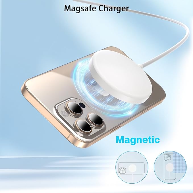 Magnetic iPhone Wireless Charger,10FT Fast Charging Apple Mag Safe Charger Wireless Charging Pad for iPhone 16 Pro Max/16 Plus/15 Pro Max/15 Plus/14/13/12/11/AirPods 4/3/Pro2 Phone Mag safe Charge Pad