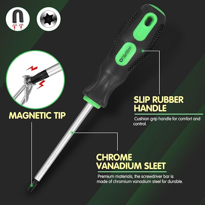 7PCS Magnetic Torx Screwdriver Set T8 to T30 Star Screwdrivers (7PCS TORX SCREWDRIVER)