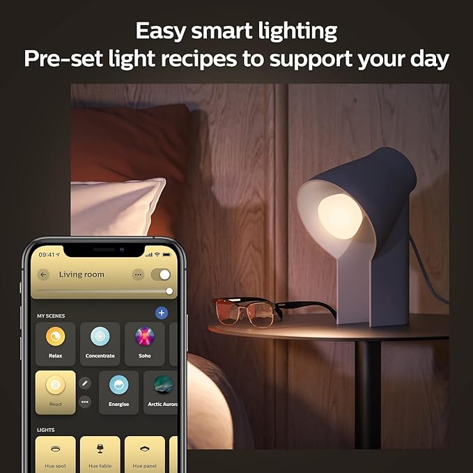 Philips Hue Smart 60W A19 LED Bulb - White Ambiance Warm-to-Cool White Light - 2 Pack - 800LM - E26 - Indoor - Control with Hue App - Works with Alexa, Google Assistant and Apple Homekit