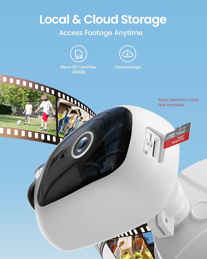 Olafus Floodlight Camera Outdoor – 2K QHD Security Cam with Motion-Activated Flood Lights, Custom Detection Zones, Color Night Vision, 2-Way Talk & 55W Dimmable Lighting White