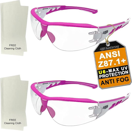 Super Flexible Lightweight Anti Fog Wrap-Around U6 Clear Shooting Safety Glasses with ANSI Z87.1 Scratch Resist