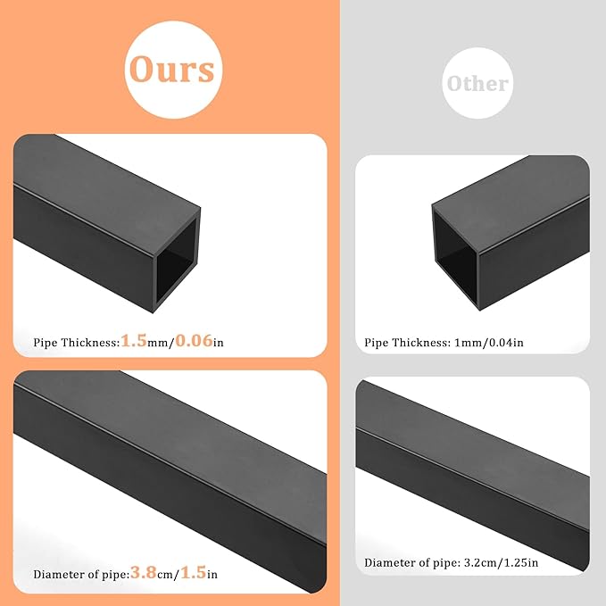 Stair Railing Metal Hand Rails for Indoor Stairs Wall Mount Staircase Handrails 1.25" Pipe Stair Handrail for Steps Black Iron Stairway Railing for Outdoor & Indoor Stairs -48inch