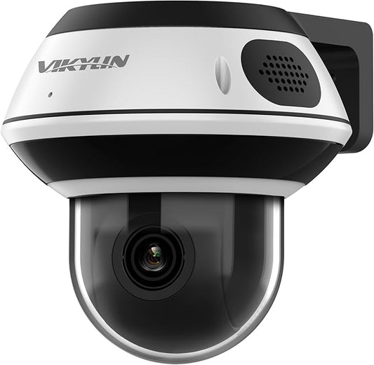 VIKYLIN UltraHD 4K 8MP PoE IP PTZ Camera Outdoor,4K PTZ IP Dome Security Camera with 5X Optical Zoom 2.7-13.5 mm, Human Vehicle Detection, 2-Way Audio,131ft IR Night Vision, IK10/IP67,Blue Iris,NDAA