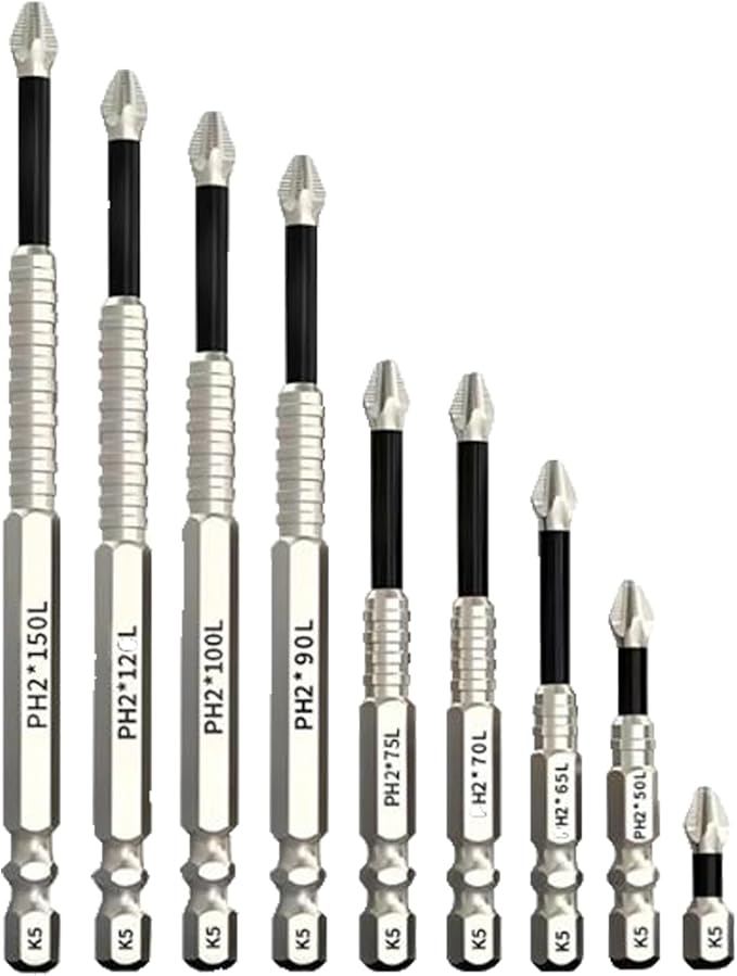 High Magnetic Screwdriver Drill Bit Set, Strong Magnetic Durability Screwdriver Drill Bit Set, Magnetic Electric Screwdriver Set, Electric Precision Screwdriver Set, 25 50 65 70 75 90 100 120 150mm