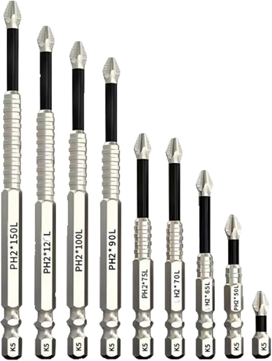 High Magnetic Screwdriver Drill Bit Set, Strong Magnetic Durability Screwdriver Drill Bit Set, Magnetic Electric Screwdriver Set, Electric Precision Screwdriver Set, 25 50 65 70 75 90 100 120 150mm