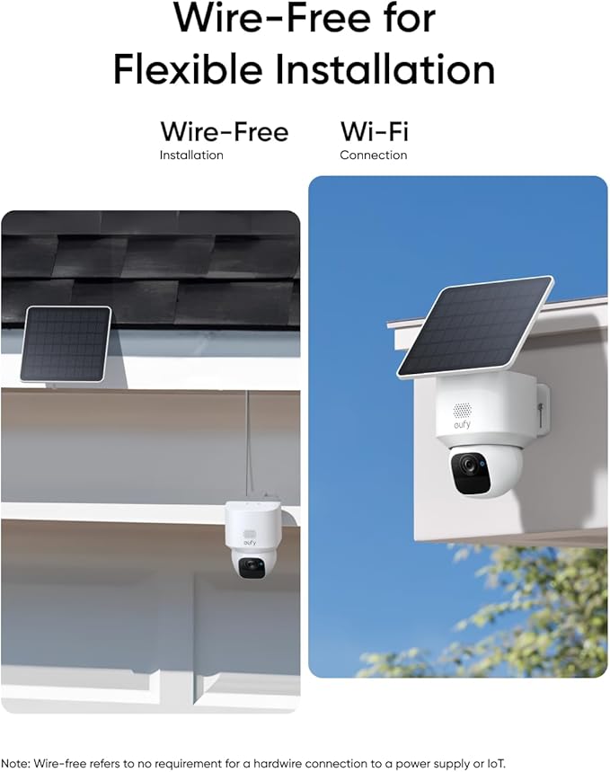 eufy Security SoloCam E30, Security Cameras Wireless Outdoor, Solar Camera Outdoor Wireless, 360° Pan, AI Tracking, 2K Clarity, No Monthly Fee, Supports Only 2.4GHz