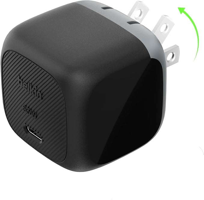 Belkin USB C Charger Block 65W, Super Fast Charging Block, Type C Wall Charger - Apple iPhone 16/15/14, Galaxy S25, Google Pixel, MacBook, AirPods, Chromebook, Nintendo Switch 2 & More - Black