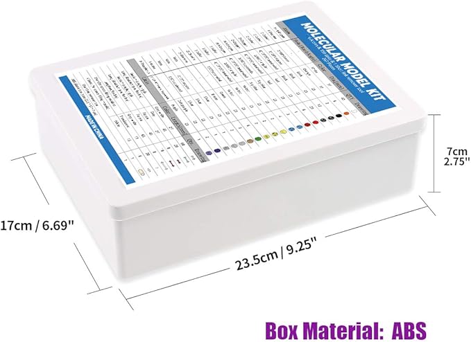 Swpeet 267 Pcs Organic Chemistry Molecular Model Student and Teacher Kit, Chemistry Molecular Model Student and Teacher Set - 116 Atoms & 150 Links & 1 Short Link Remover Tool