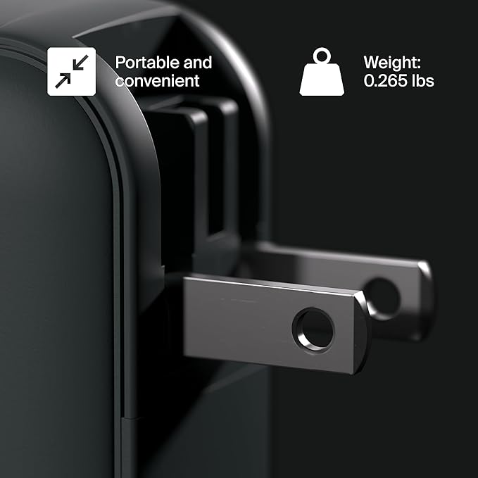 Clemm Core 65W GaN Charger, Dual USB-C & USB-A Fast Charger Block, PPS Power Adapter for MacBook Air, iPhone 16/15/14/13/12/11/X, iPad, Galaxy S24/S23 Ultra, USB-C Laptops & More (Core 65W)