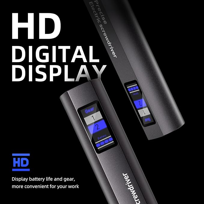 Electric Screwdriver Set, 45 in 1 Mini Cordless Precision Screwdriver, Anti-slip Handle, LED Lighting, Digital display, Dual-speed Adjustment, Long Battery Life, A Magnetic Work Mat