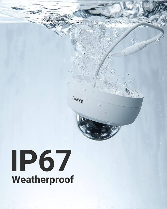 ANNKE H500 5MP PoE Security Camera System w/ 6MP H.265+ 8 Channle NVR, 8X 5MP Outdoor Dome IP Cameras, 24hour Audio Recording, 100ft EXIR Color Night Vision, IP67 Weatherproof, Built in 2TB HDD