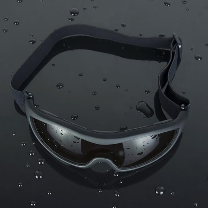 Viriber Motorcycle Goggles - UV Protective Outdoor Glasses, Dust-proof Combat Goggles (Deep Black)