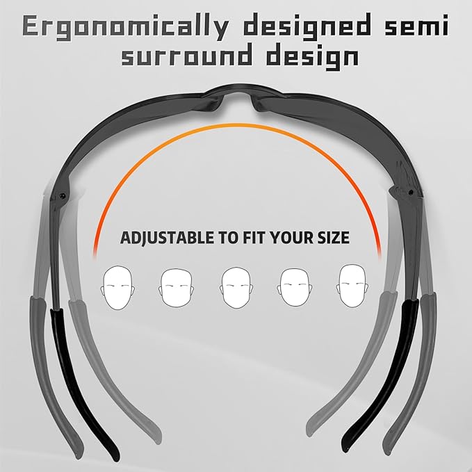 Clear Safety Glasses Bulk of 100,ANSI Z87.1 Impact Resistant Lens Eye Protection for Lab,Construction