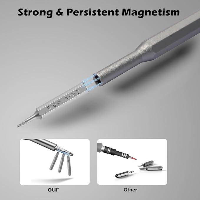 25 in 1 Mini Precision Screwdriver Set, Dlnope Professional Magnetic Tiny Repair Tool Kit for Phone, Macbook, Computer, Watch, Laptop, Ring Doorbell, Eyeglass, Electronic, Screw Driver [Bearing Steel]