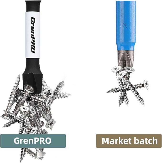 Phillips #2 Insert Bits Set, PH2 1IN, 2IN, 3.5IN, 6IN, 4pcs, S2 Steel, Anti-Slip, Impact Tough, Screwdriver Bit Set