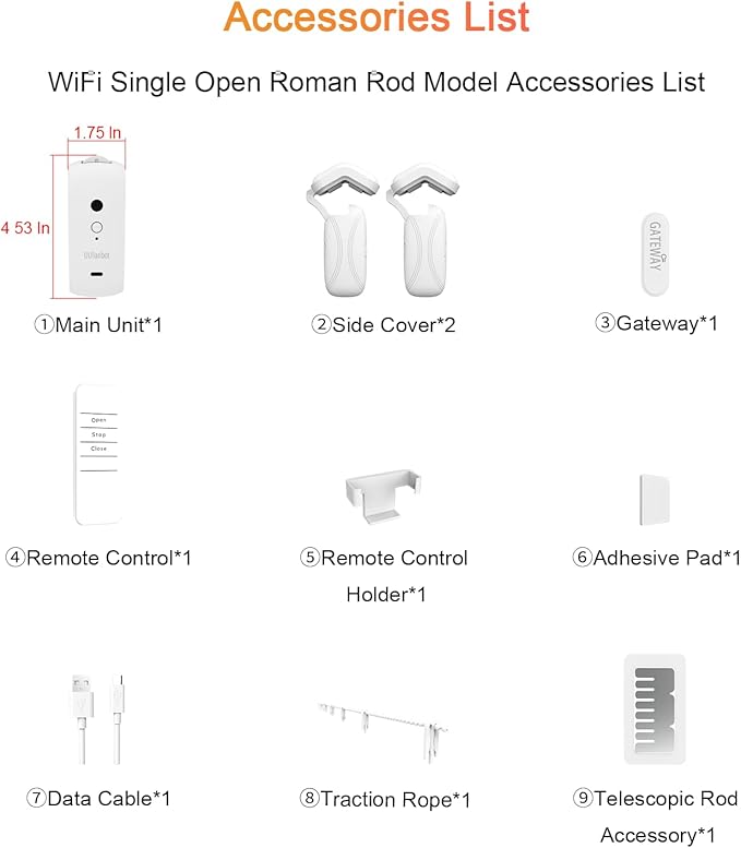 Automatic Curtain Opener - Electric Curtains with Remote Smart Curtain Opener Electronic for Roman Rails, Bluetooth Curtains Opener with App/Timer, Compatible with Alexa and Google Home