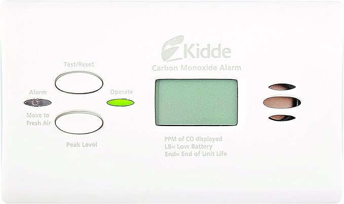 Kidde Carbon Monoxide Detector, AA Battery Powered CO Alarm with LEDs, Test-Reset Button, Low Battery Indicator, Portable