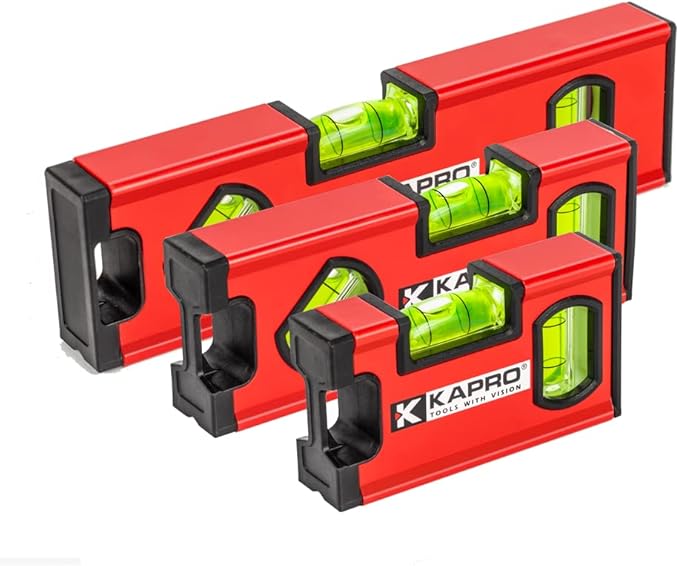 Kapro - 771M TWIN Magnetic Heavy Duty Toolbox Level - For Leveling and Measuring - Features V-Groove and Magnet Base - VPA Certified - 8 Inch