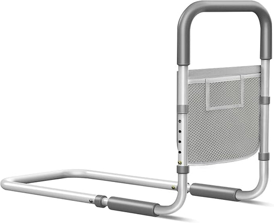 Bed Rails for Elderly Adults Safety: Adjustable Bed Assist Rails for Seniors & Patients with Storage Bag - Bedside Rail Handle Support Bar Bed Guard Rails - Fits King Queen Full Twin Medium