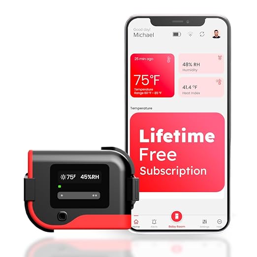 Pro WiFi Temperature & Humidity Sensor | Monitor 24/7 | Connects 2.4 & 5 GHz | No Subscription | Data Logger | Unlimited Text & Email Alerts | Perfect for Commercial & Home use