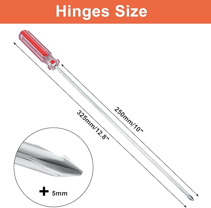 Piutouyar 10 Inch Phillips Screwdriver, Extra Long Shaft Cross Head Screwdriver With Magnetic Tip for Home Improvement