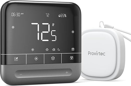 Smart Thermostat for Home with Room Sensor, 7 Days Programmable, Energy Saving WiFi Thermostats for House，APP & Touchscreen Control, C Wire Required, 3.95 Inch Large Screen