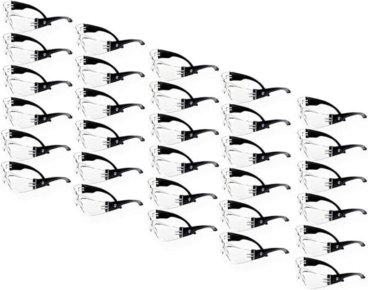 Defender Safety VS1 Safety Glasses, 30 pack, Polycarbonate protective eyewear, impact resistant Anti Scratch, ANSI Z87