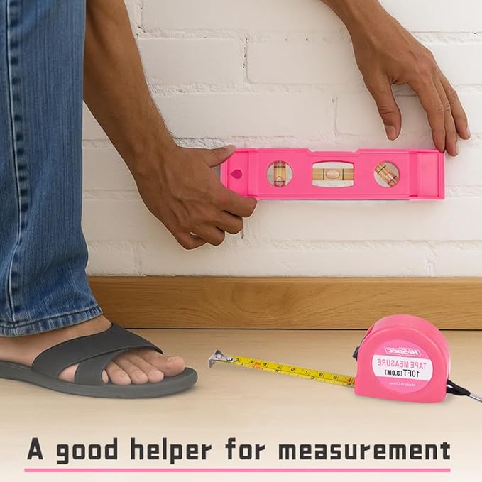 63 Piece Pink Tool Set,Household Tool Kit with Bag for Women, Home, Garage, Office and College Dormitory Use